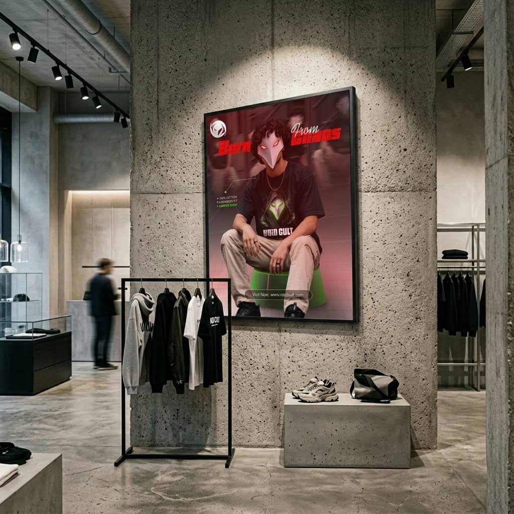 Void Cult Luxury Retail Poster Mockup